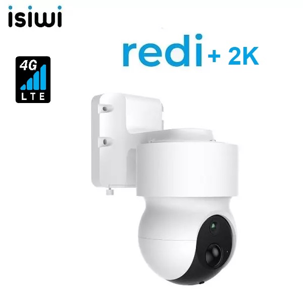 Telecamera a batteria Isiwi 4G REDI+ 3Mpx Motorizzata per esterno IP65 IR LED Audio Bidirezionale Sd Card Stand Alone Show Color